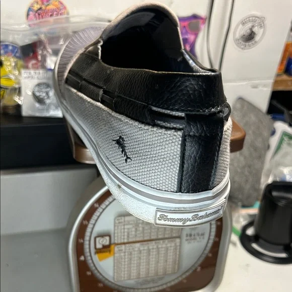 Tommy Bahama Black and White Mesh Loafers - Picture 4 of 5